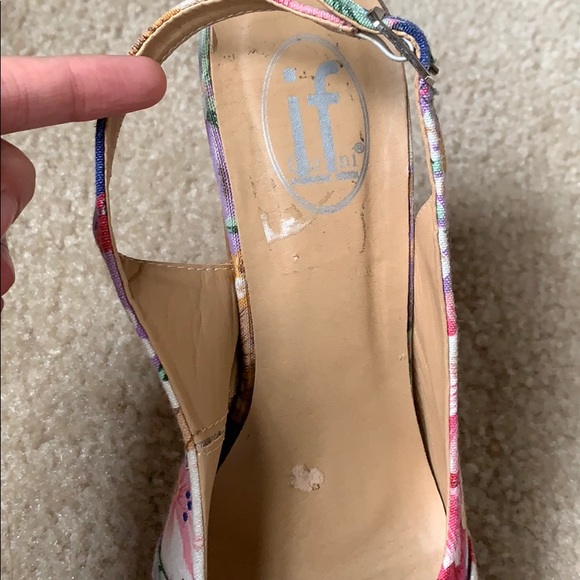 Floral Man Made Material Heels - Picture 5 of 7